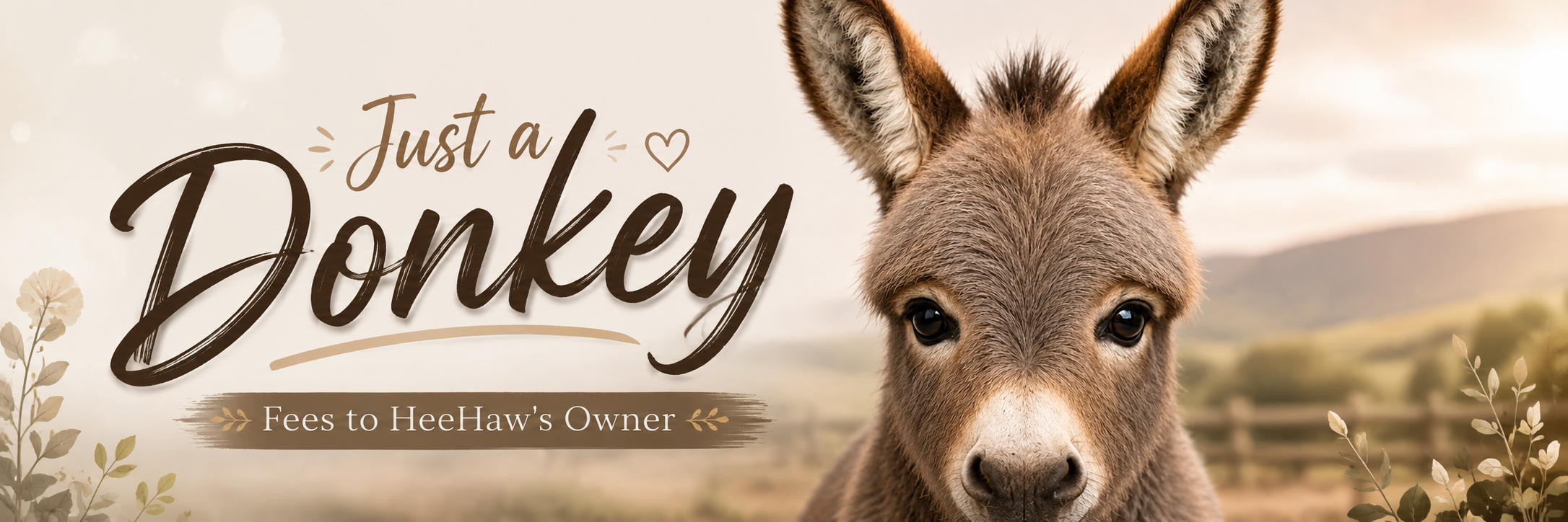 Just a Donkey — fees to HeeHaw's owner
